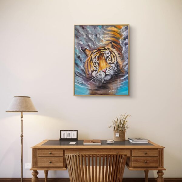 Swimming Tiger In Situ